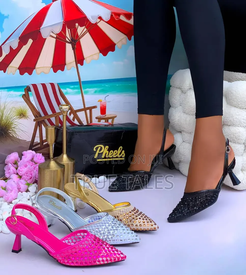 Chic and Beautiful Party Moderate Heels Shoes Sizes 37 to 43 #Iys