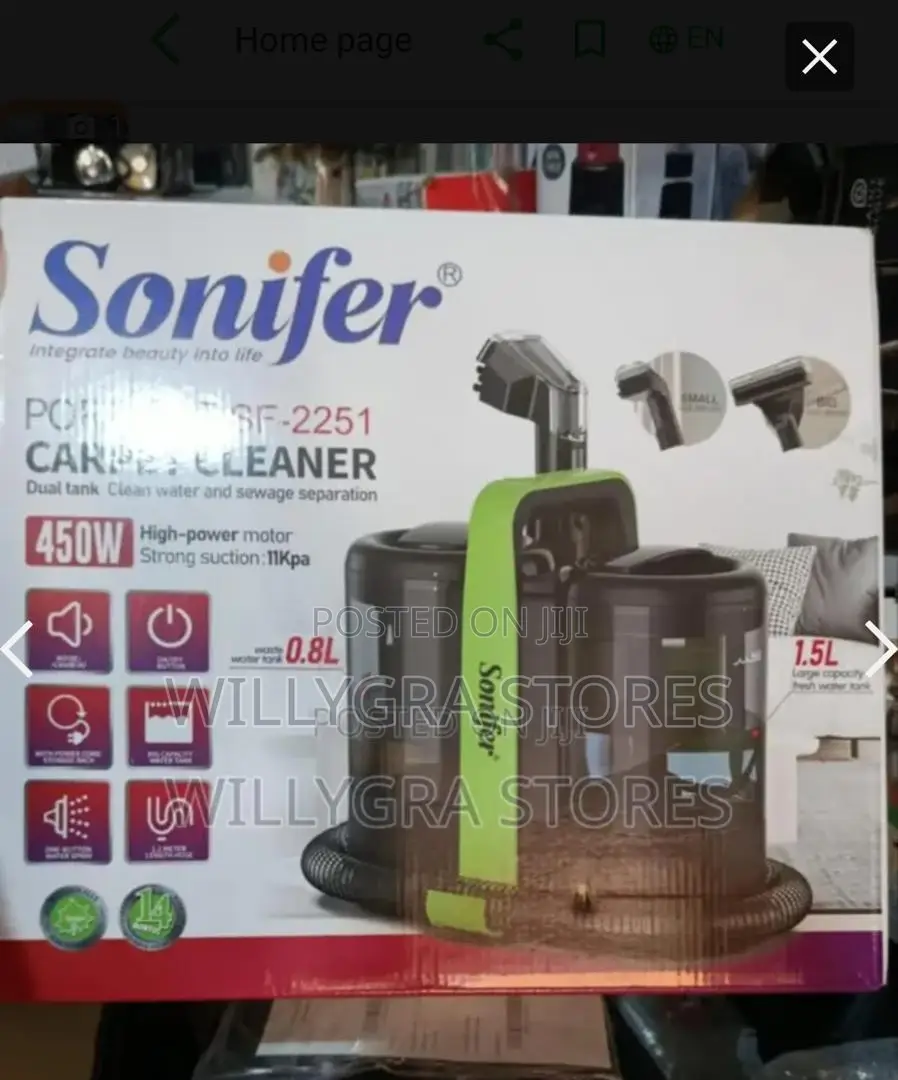 Sonifer Strong Suction Power Washing Cleaning Vacuum Carpet Cleaner