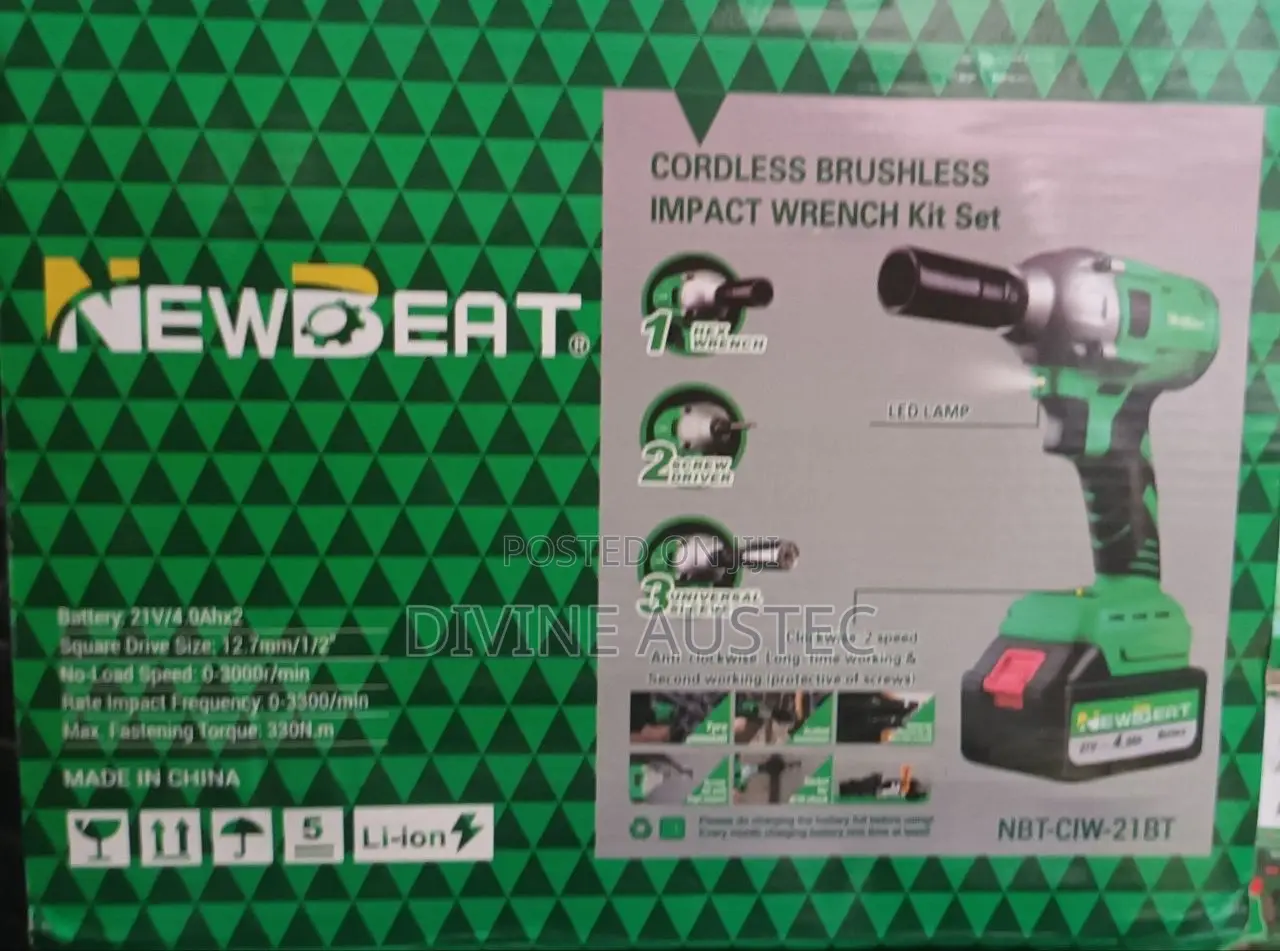 Cordless Brushless Impact Wrench Kit Set