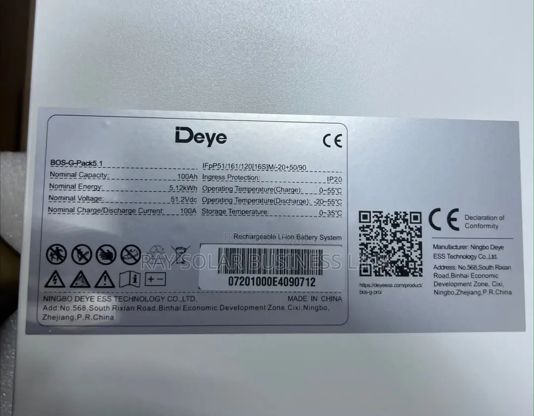 Deye 5.12kwh Hv Bos G Battery