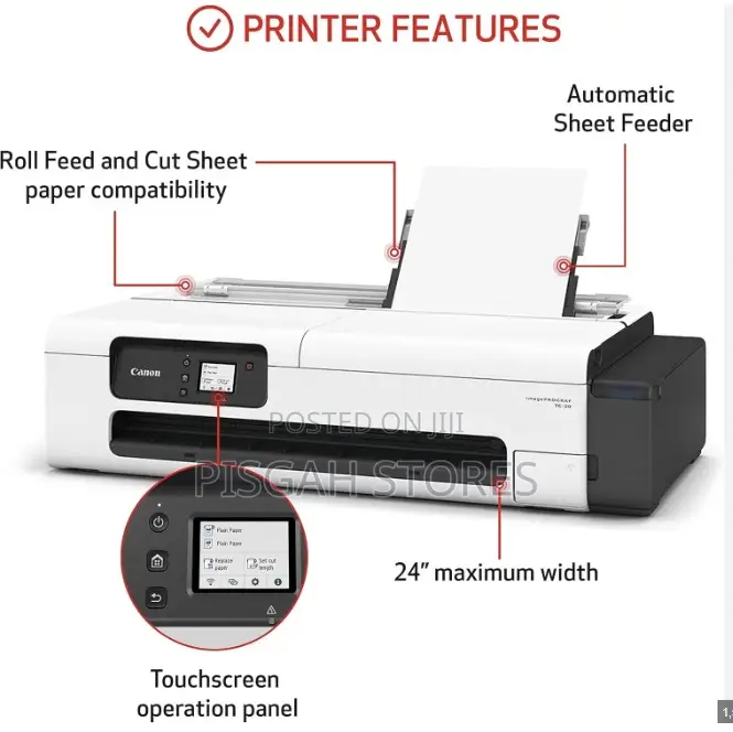 Canon Imageprograf Tc-20 24 Inch Large Format Printer Without Stand