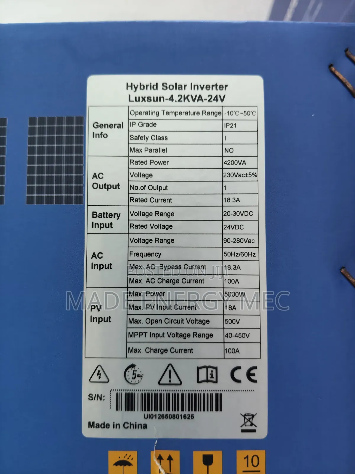 4.2kva 24v Luxsun Hybrid Inverter