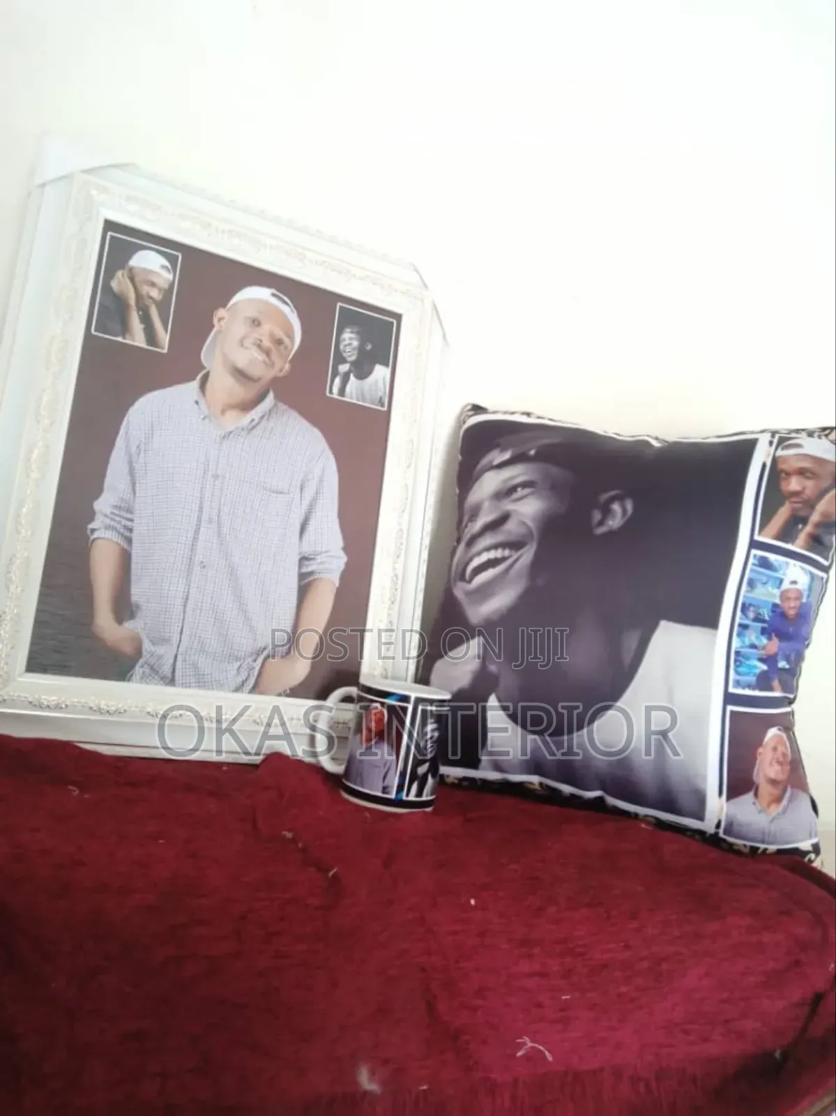 Mug Cup and Image Throw Pillow for a Gift