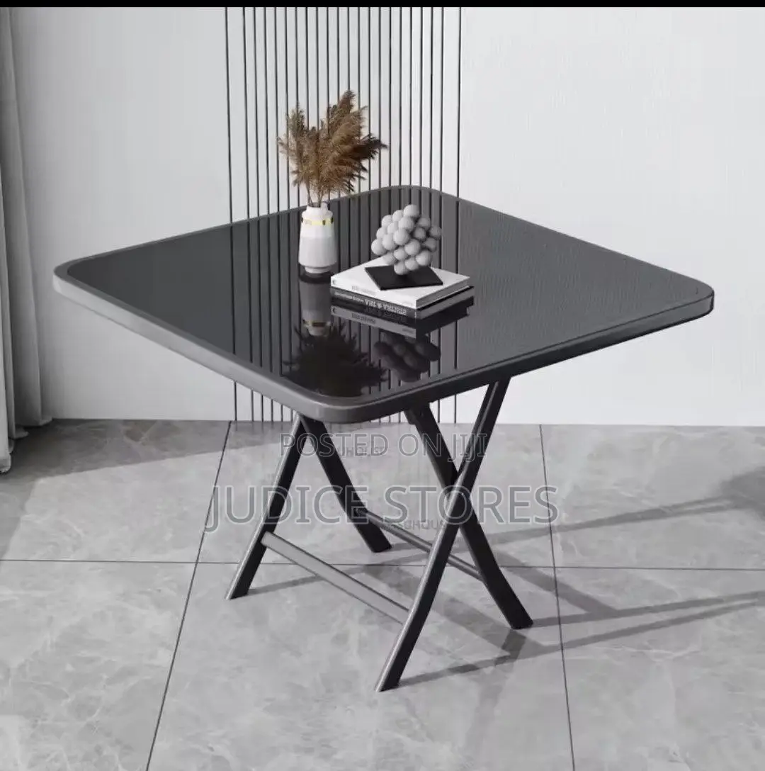 Glass Foldable Table With Two Chairs