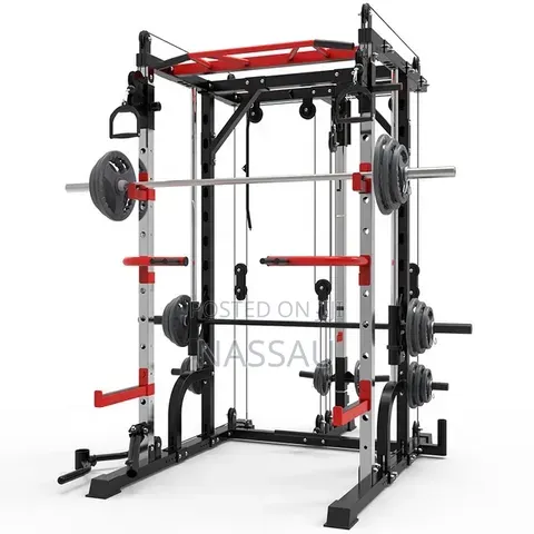 Multi-Functional Smith Machine + Cable Crossover (Squat Rack)
