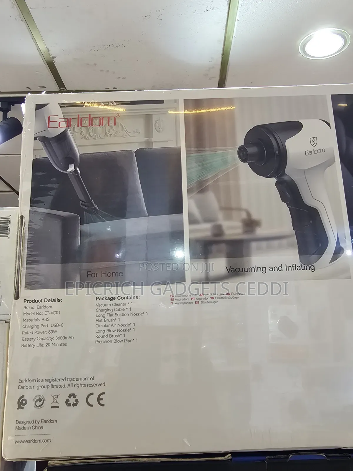Rechargeable Wireless Car and Home Vacuum Cleaner