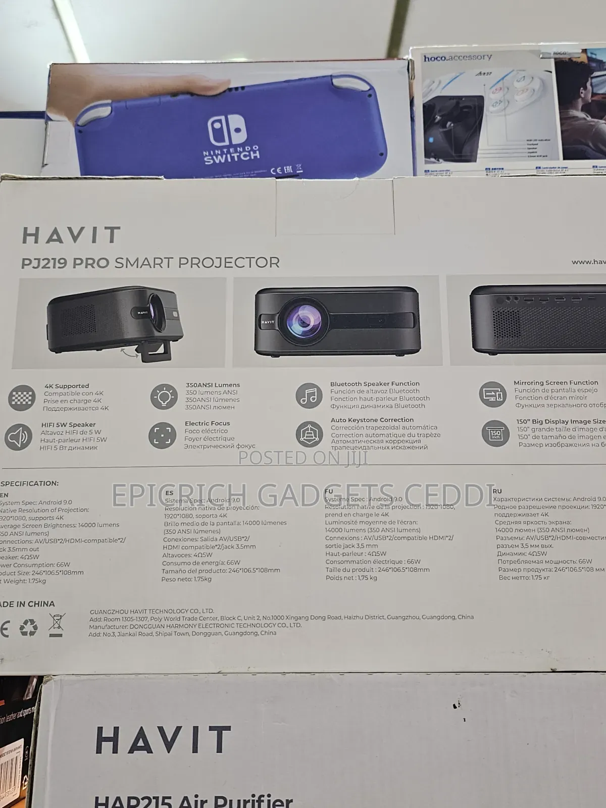 Havit Smart Projector With Android Tv, 350 Ansi Lumens