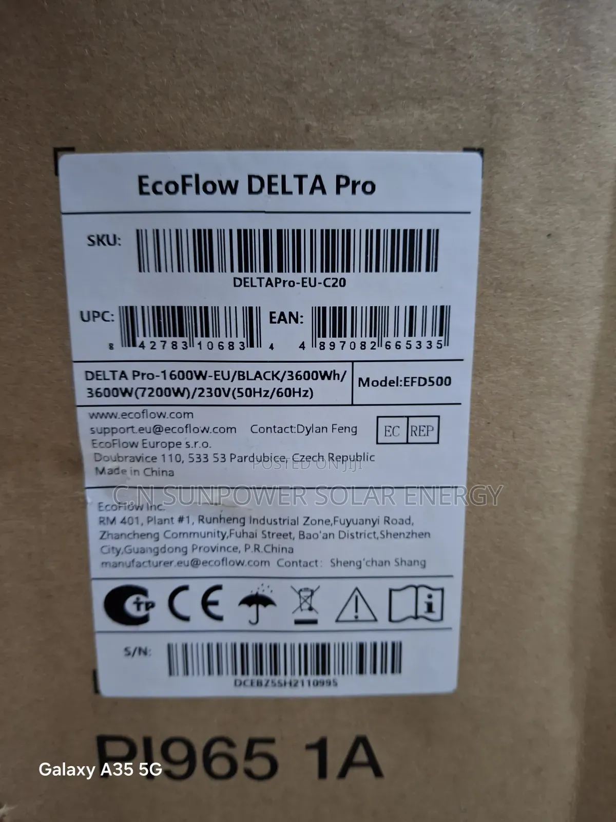 3.6kwh/3600w Ecoflow Backup Battery Generator