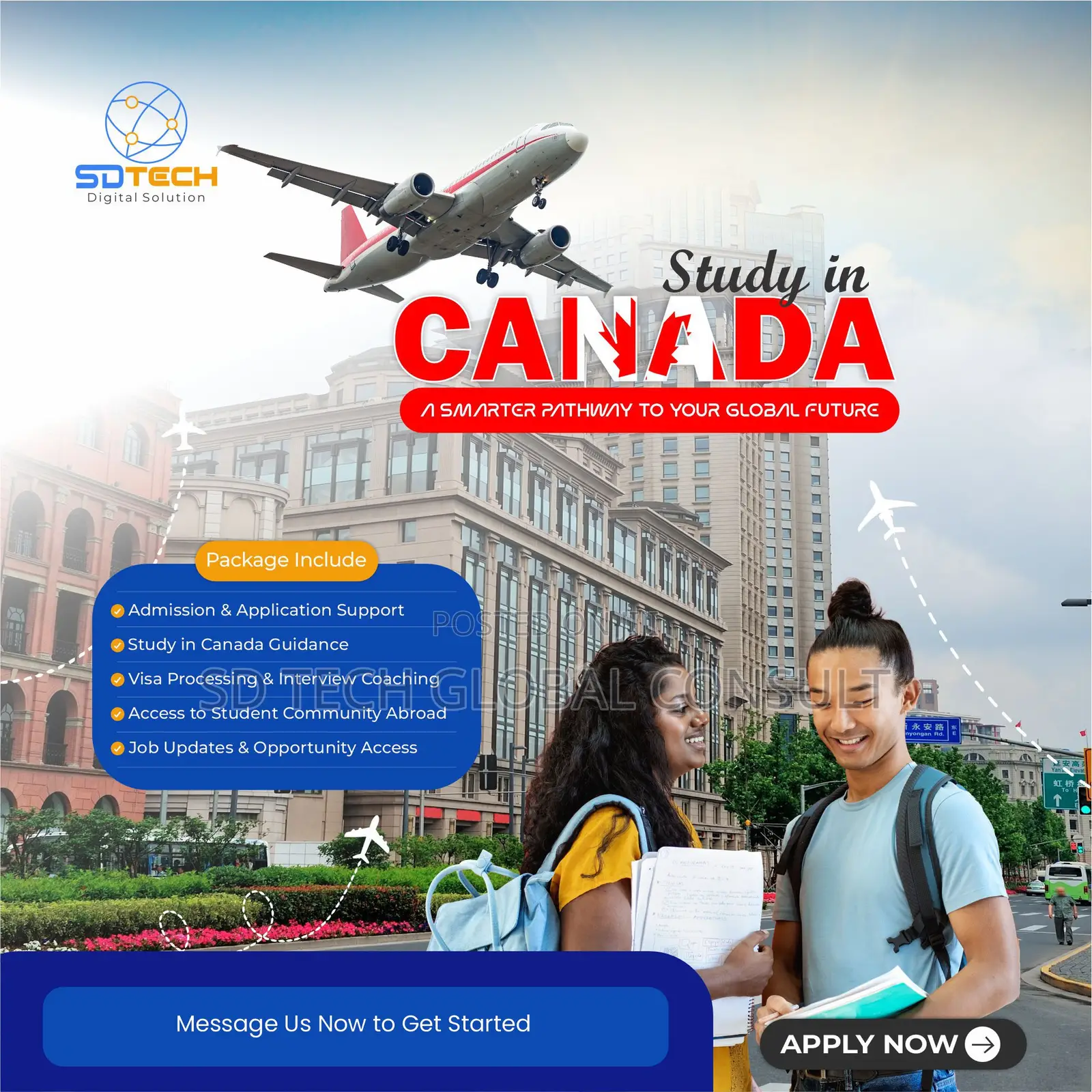 Study in Canada | Affordable Admission and Student Visa Package