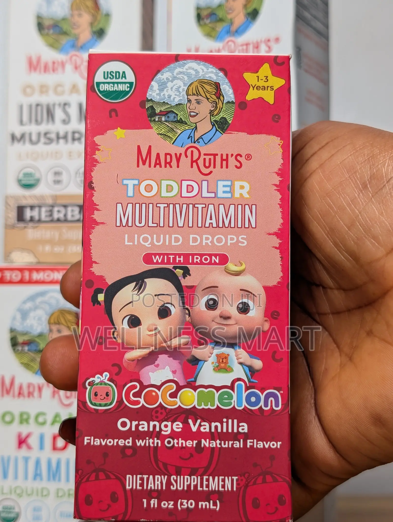 Maryruth Cocomelon Toddler Multivitamin + Iron - Ages 1-3