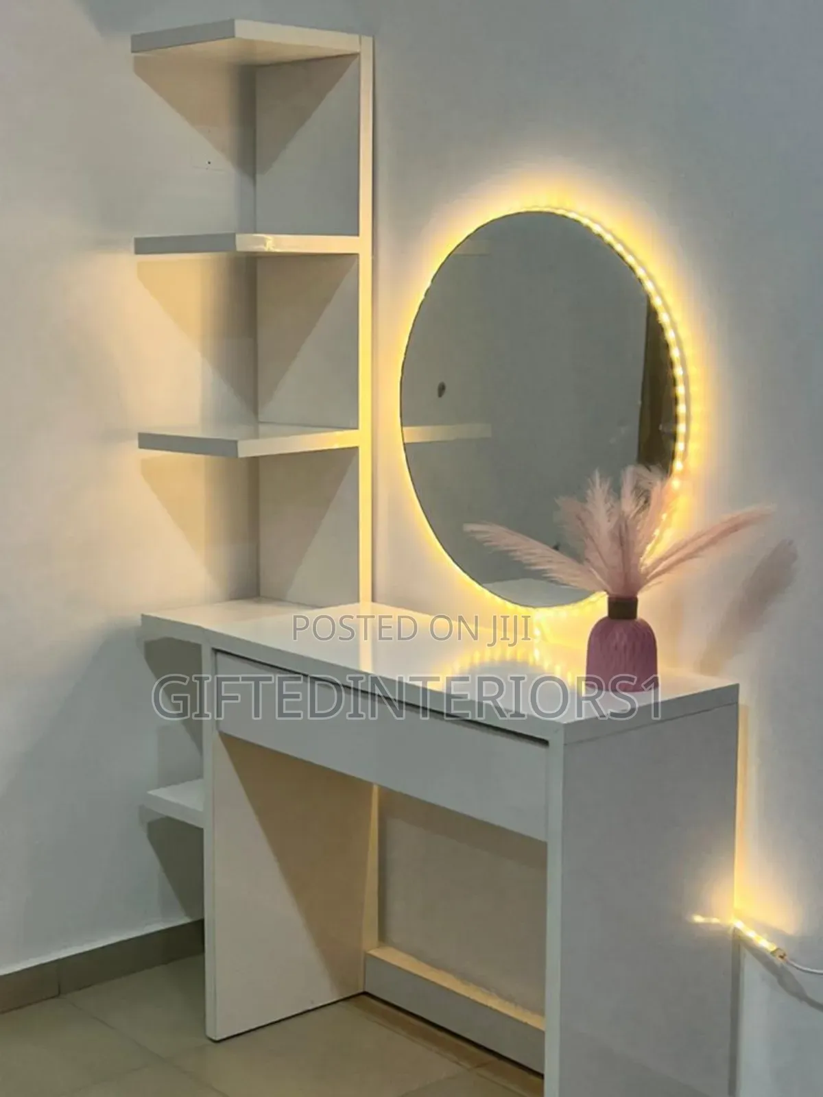 Simple Classy Dresser With Side Shelves