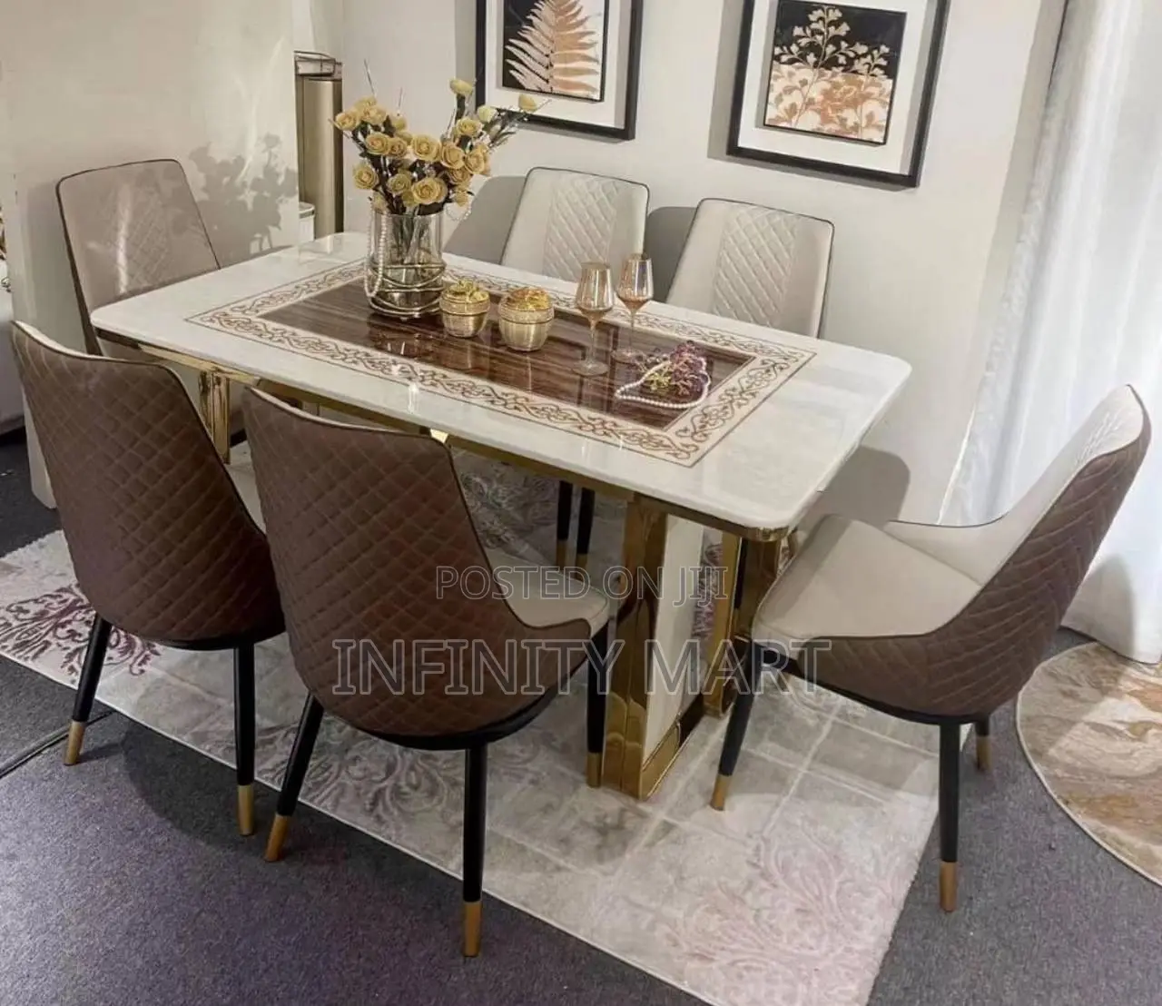 Luxurious Brown 6 Seater Dining.