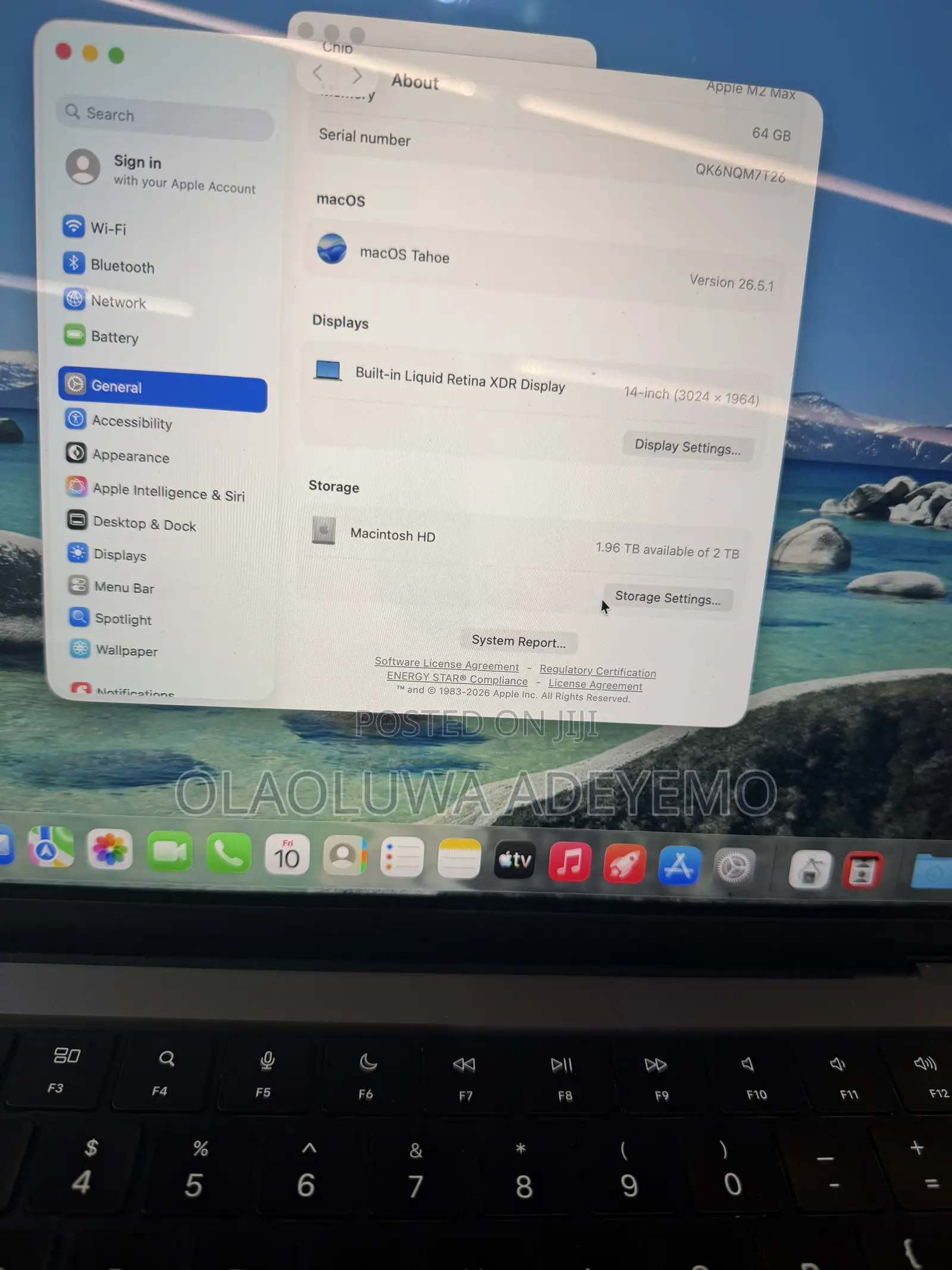 Laptop Apple MacBook Pro 2023 M2 Max 64GB Apple M2 Ultra SSD 2T