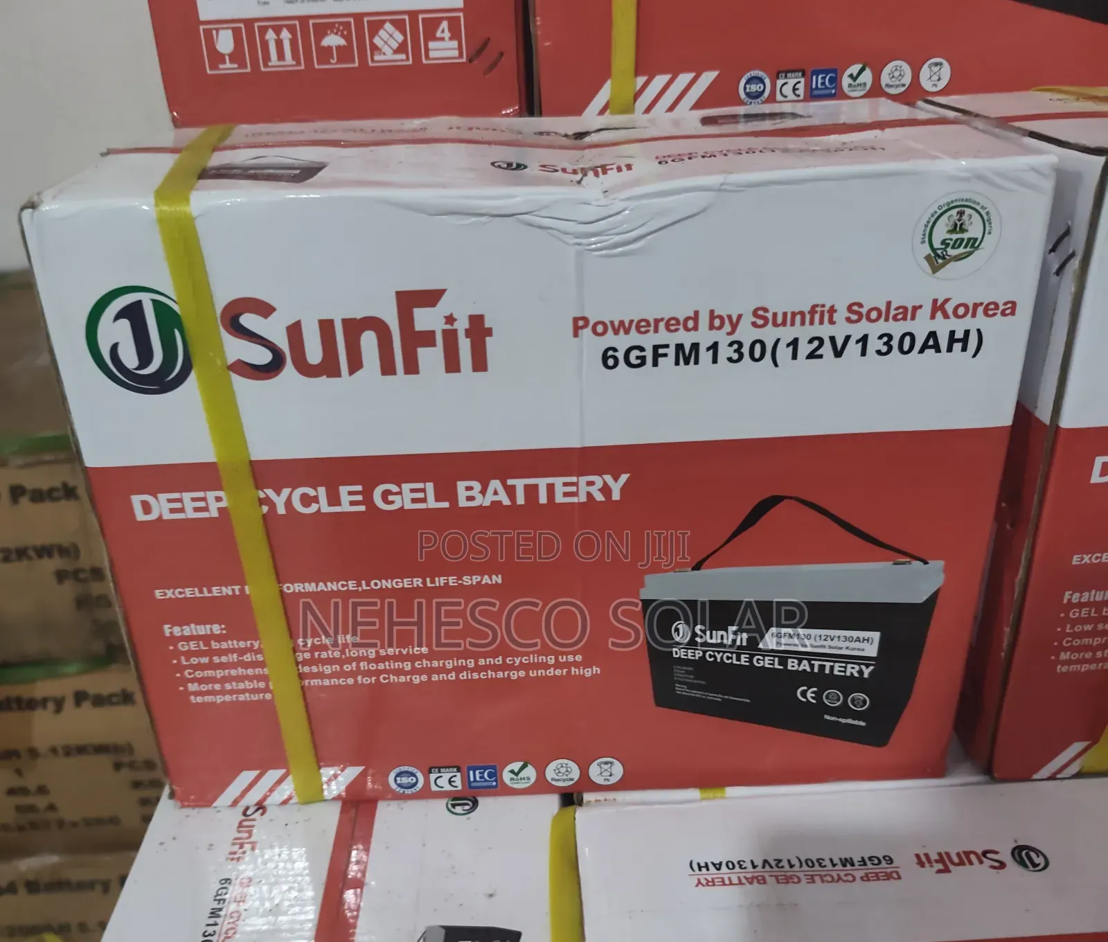 Sunfit 130ah Gel Battery – Long-Lasting Solar Power Backup