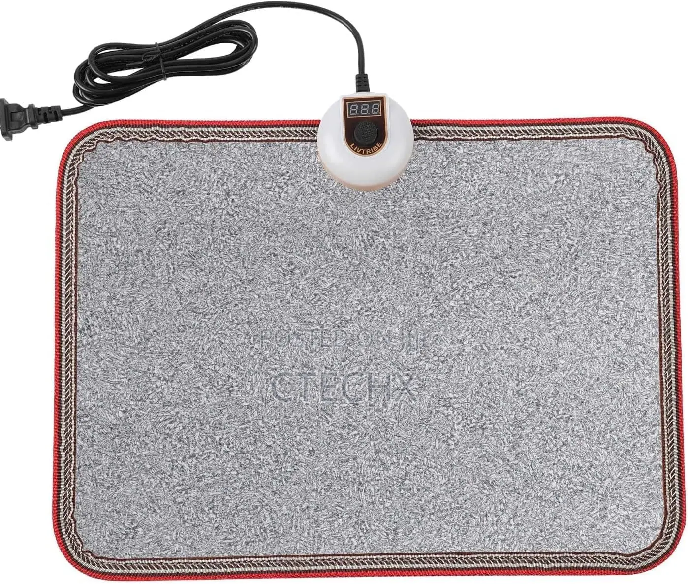 Livtribe AC 230v Heated Floor Mat for Feet. Grey