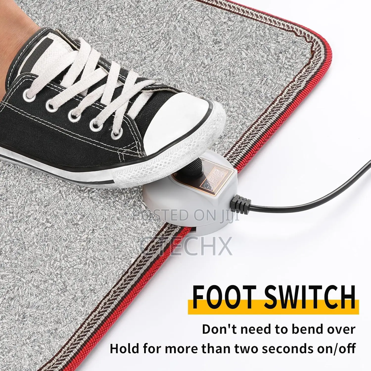 Livtribe AC 230v Heated Floor Mat for Feet. Grey