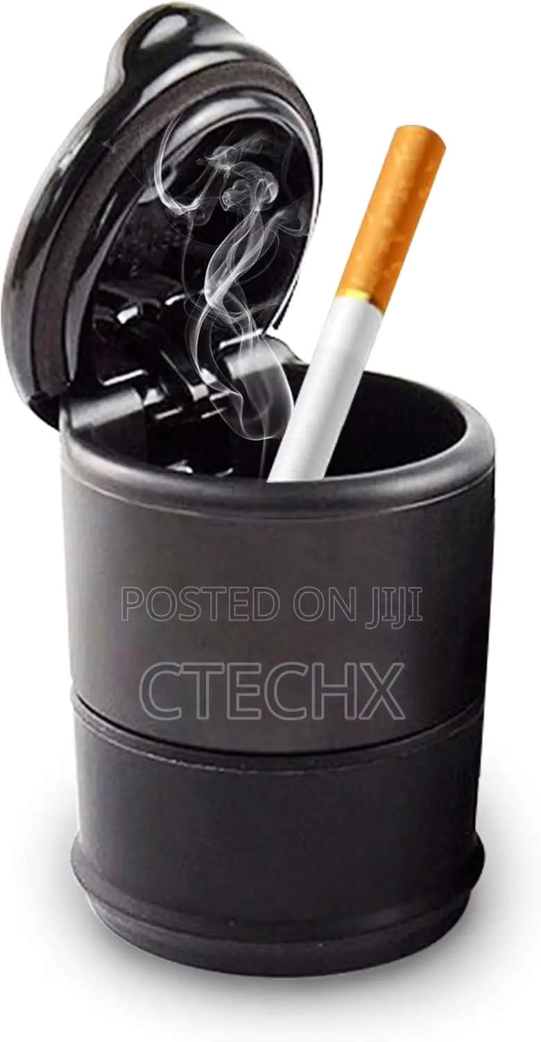 Portable Smell Proof Car Ashtray With Lid - For Car Cup Holders