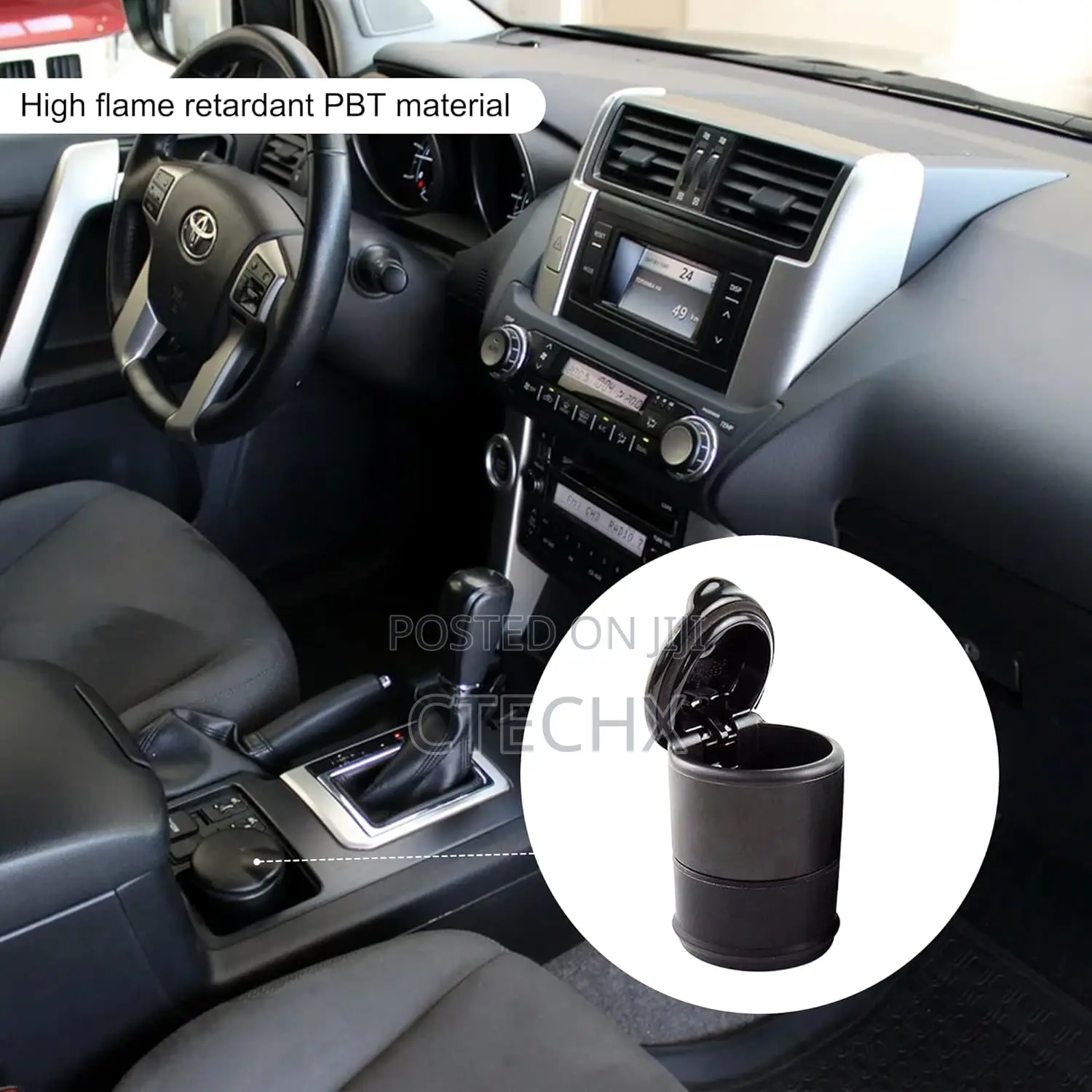 Portable Smell Proof Car Ashtray With Lid - For Car Cup Holders