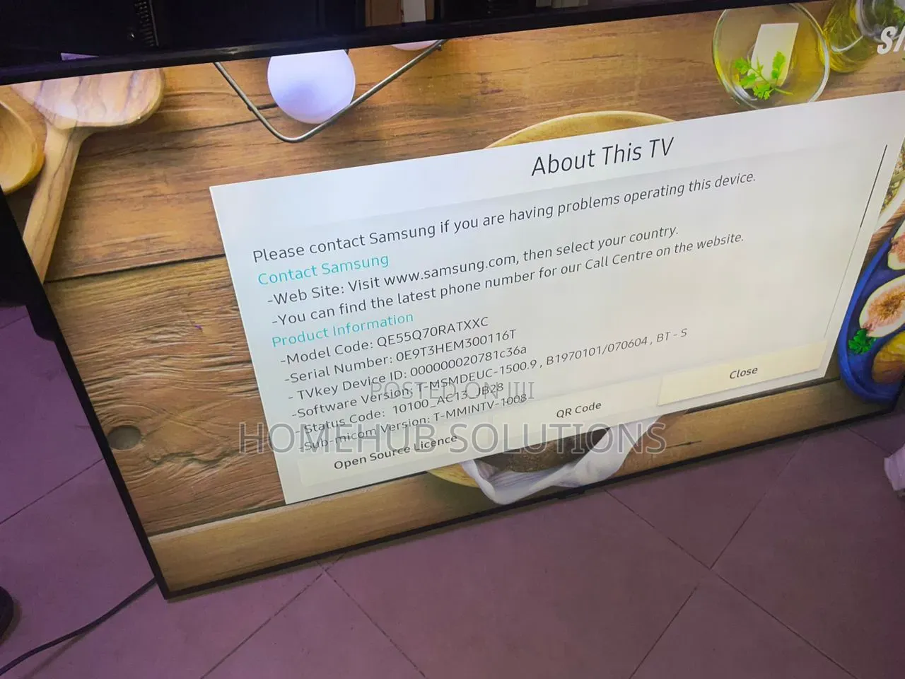 55 Inches Samsung Qled Smart Tv Air Slim With Original Remote