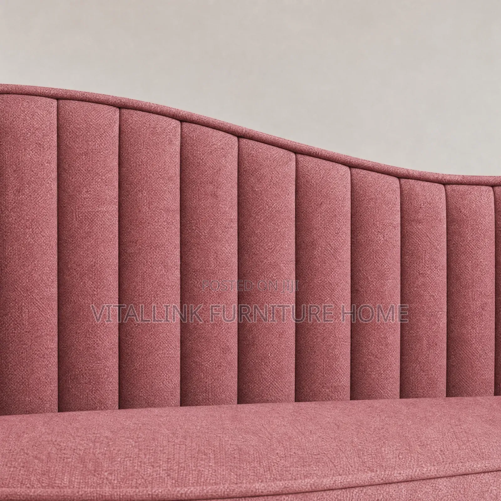 Dusty Rose Velvet Loveseat With Curved Back Gold Legs