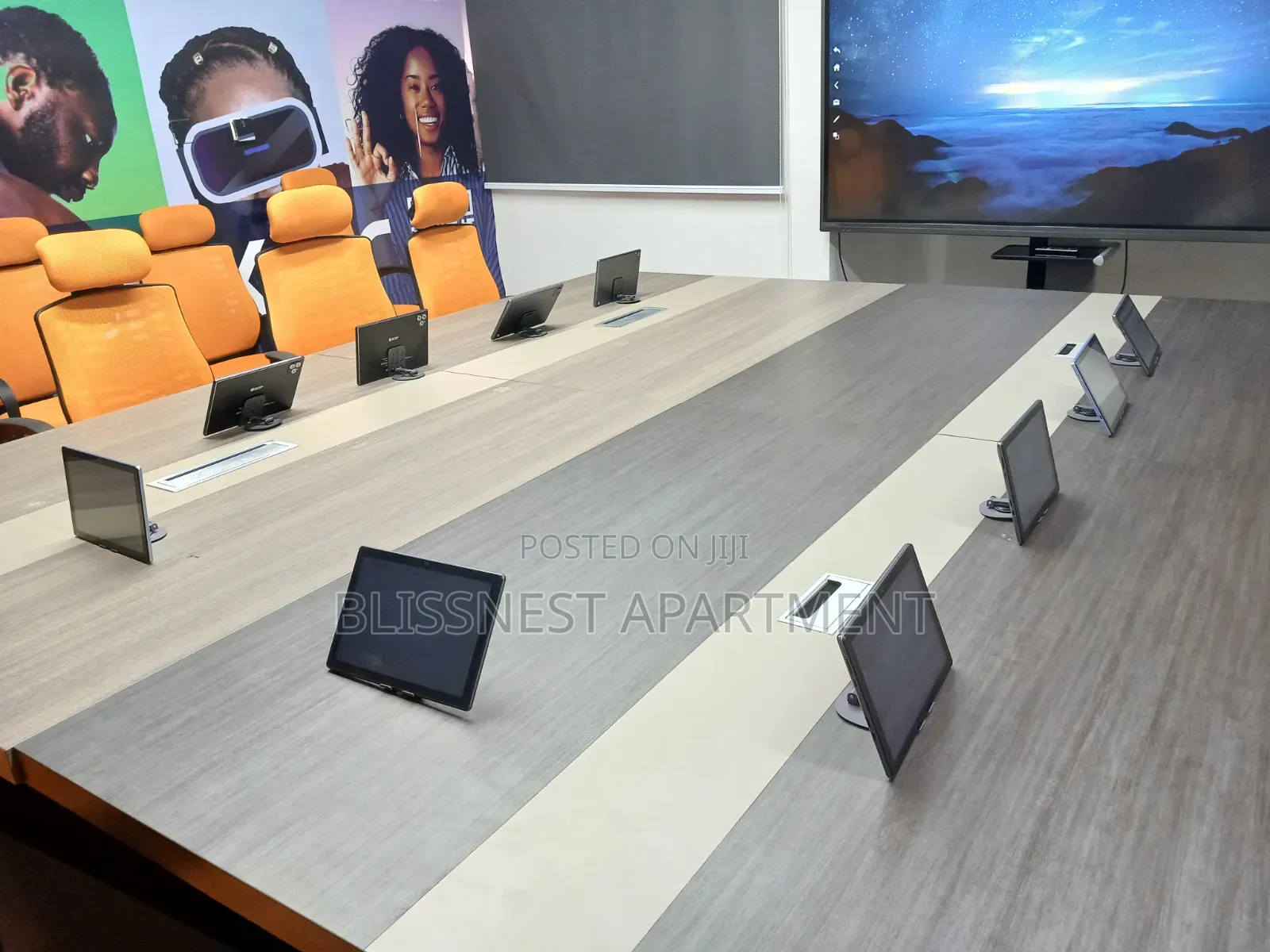 30 Capacity Board Room With Tabs and Smart Electonic Screen