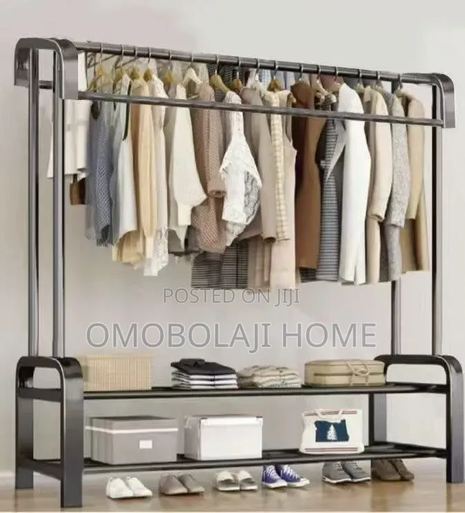 Heavy Duty Double Pole Clothes Rack Strong Boutique Hanger