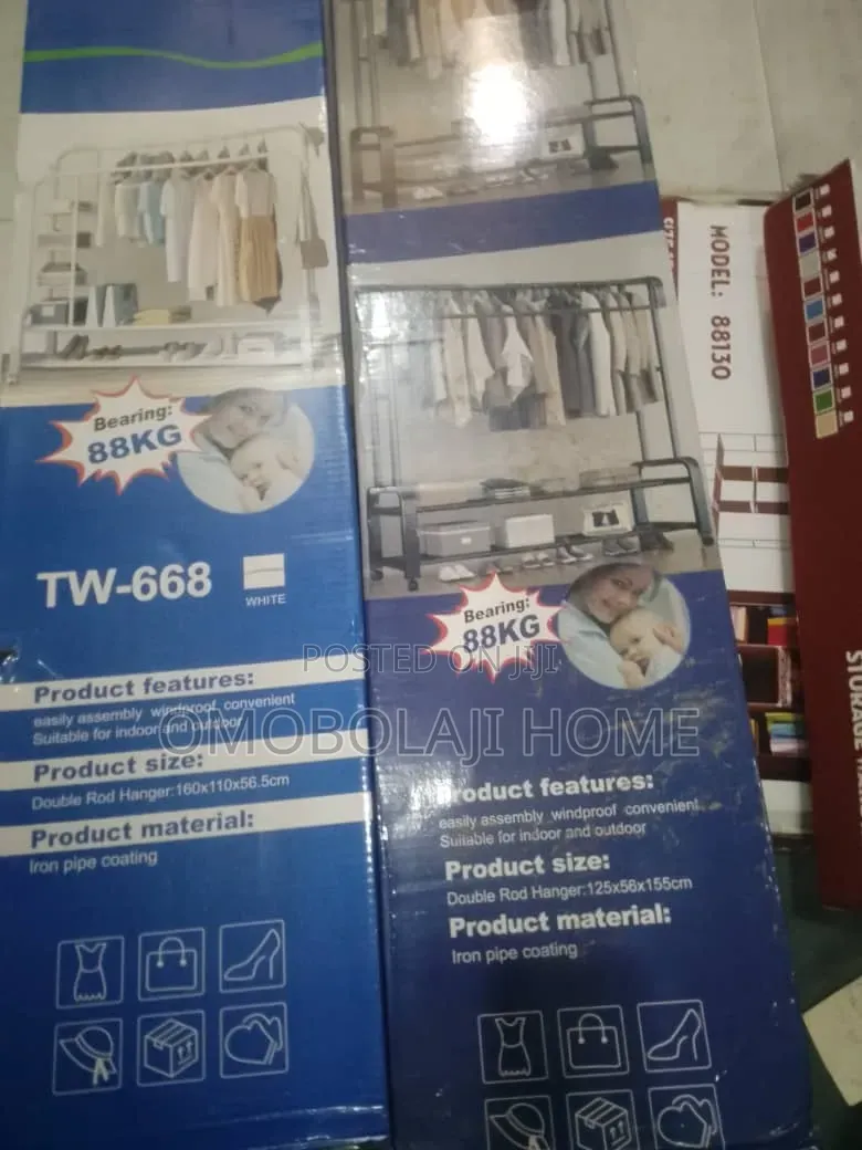 Heavy Duty Double Pole Clothes Rack Strong Boutique Hanger