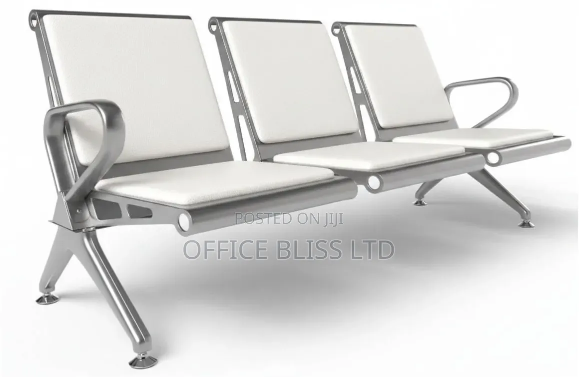 Heavy-Duty 3 Seater Waiting Chair ( Top Leather)