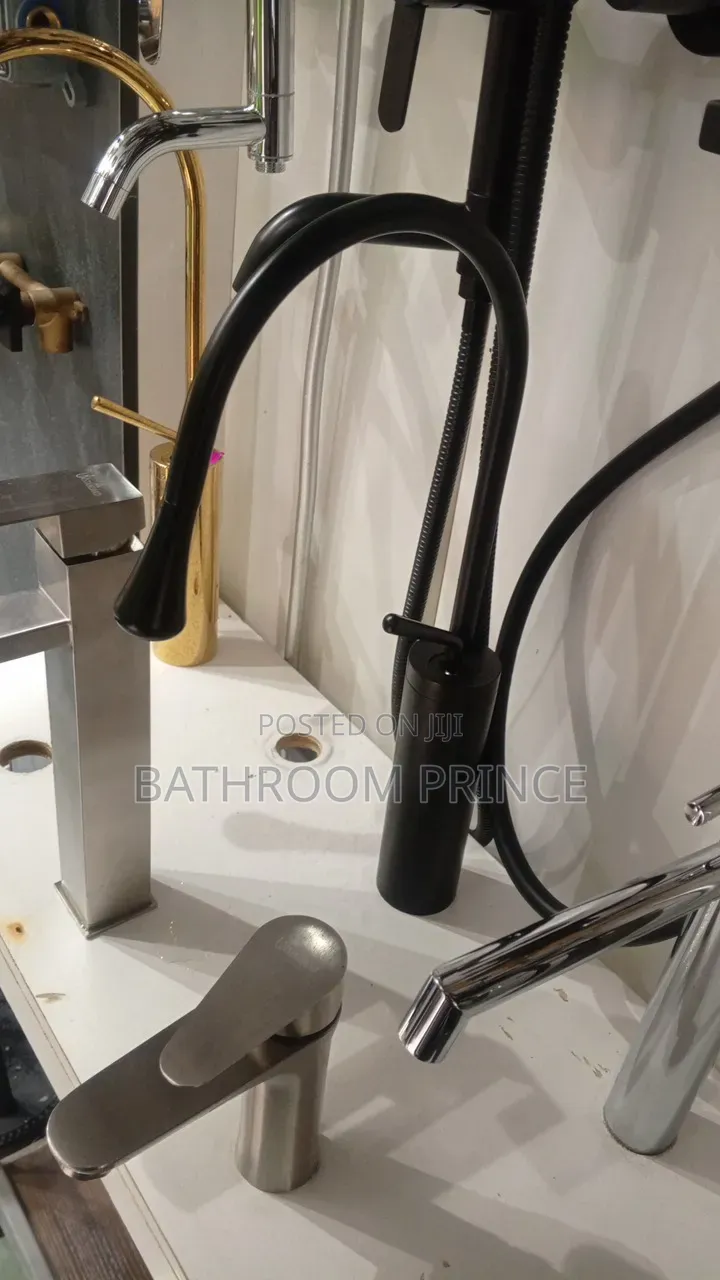 Quality Unique Matte Black Countertop Basin Mixer Tap