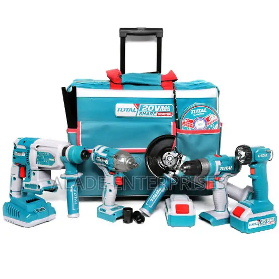 20v Brushless Cordless Combo Set – 5 Tools + Batteries + Charger