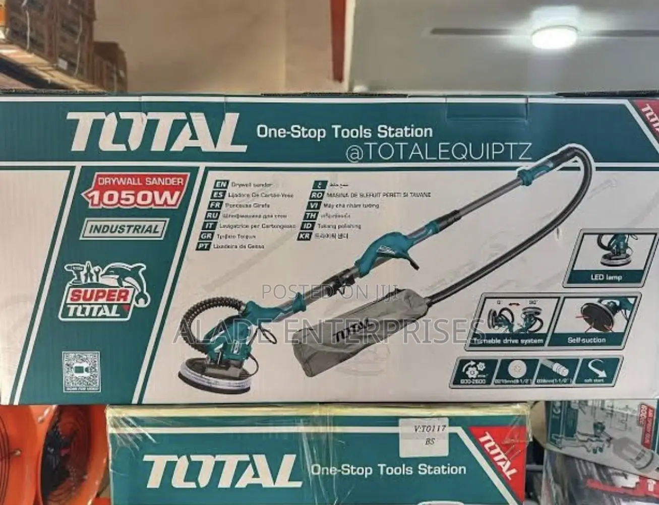 1050w Electric Drywall Sander – With Dust Collection System Sandpapers