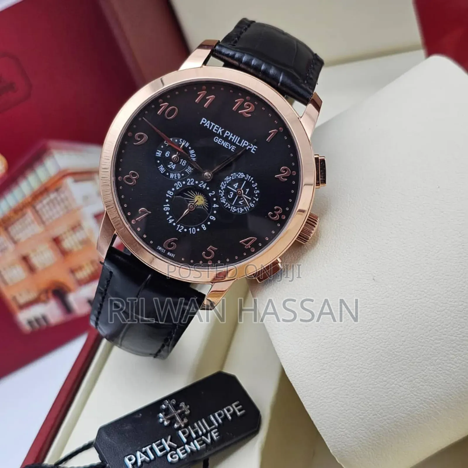 Patek Philippe Chronograph Leather Watch