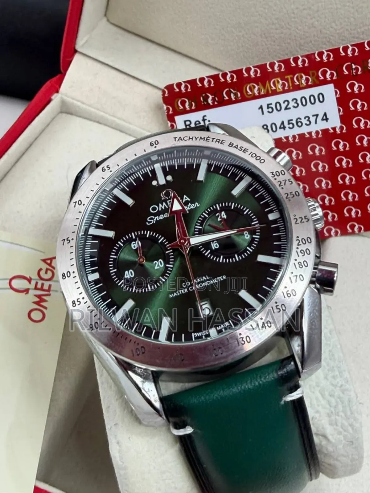 Omega Sea Master Chronograph Leather Watch