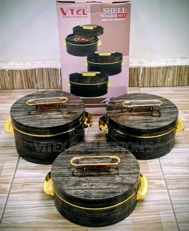She'll 3 Set Wooden Food Warmers