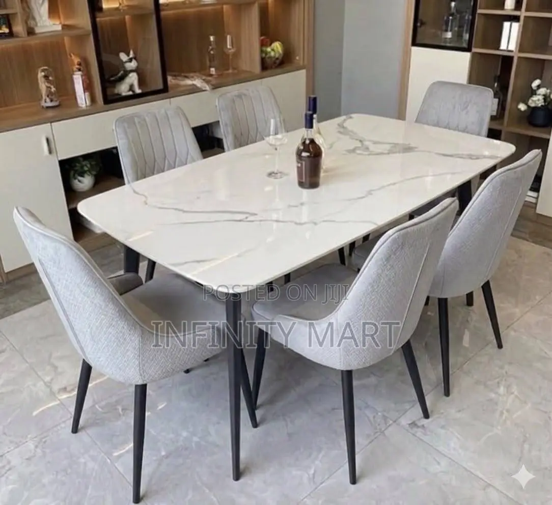 The Milan Marble Dining Set.