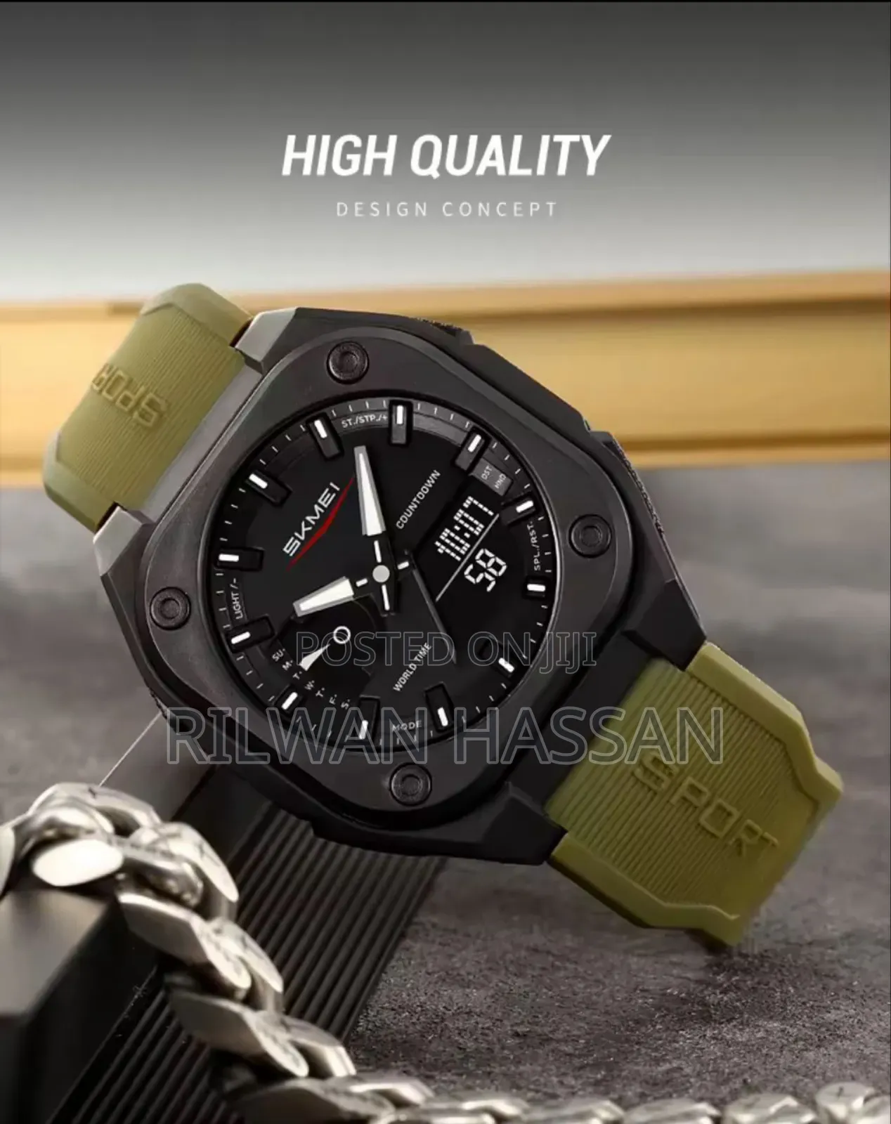 Skmei Count Down Rubber Strap Sport Watch