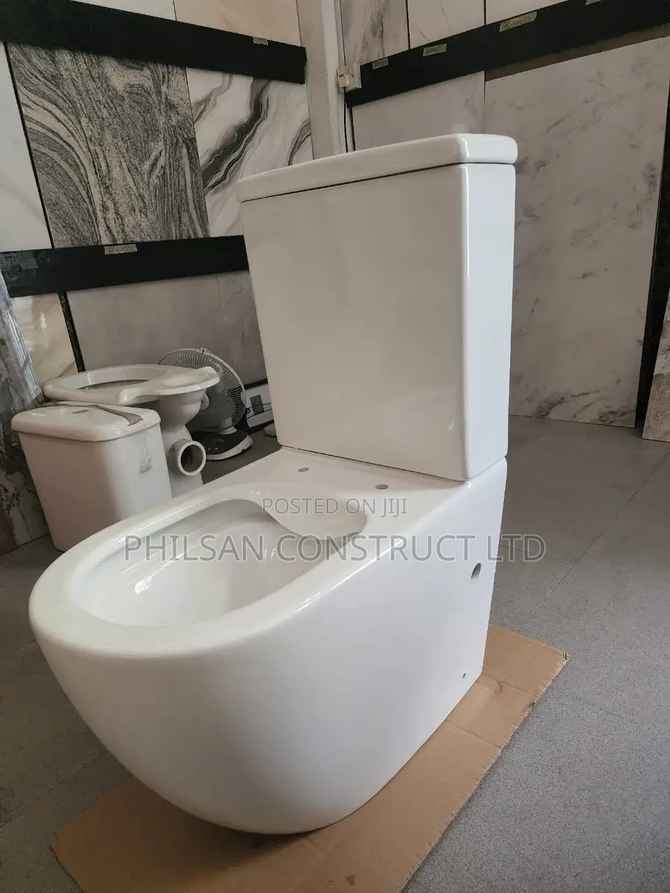 Luxury Rimless Back-to-Wall Water Closet (Complete Toilet Set)