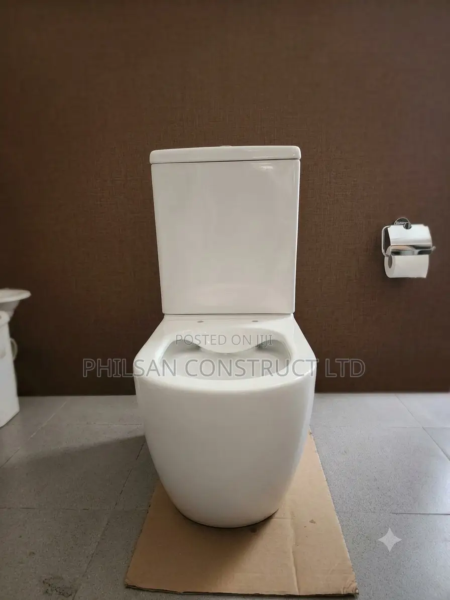 Luxury Rimless Back-to-Wall Water Closet (Complete Toilet Set)