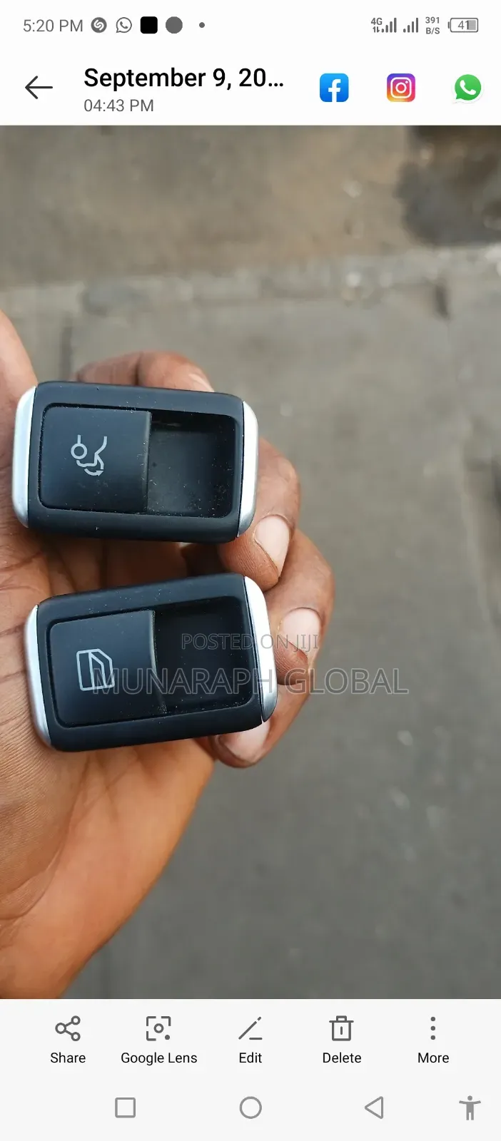 Mercedes Benz Door Button.