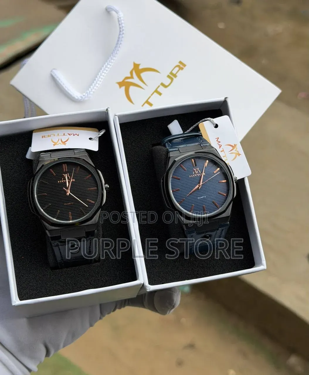 Matturi Quality Leather Wristwatches for Men