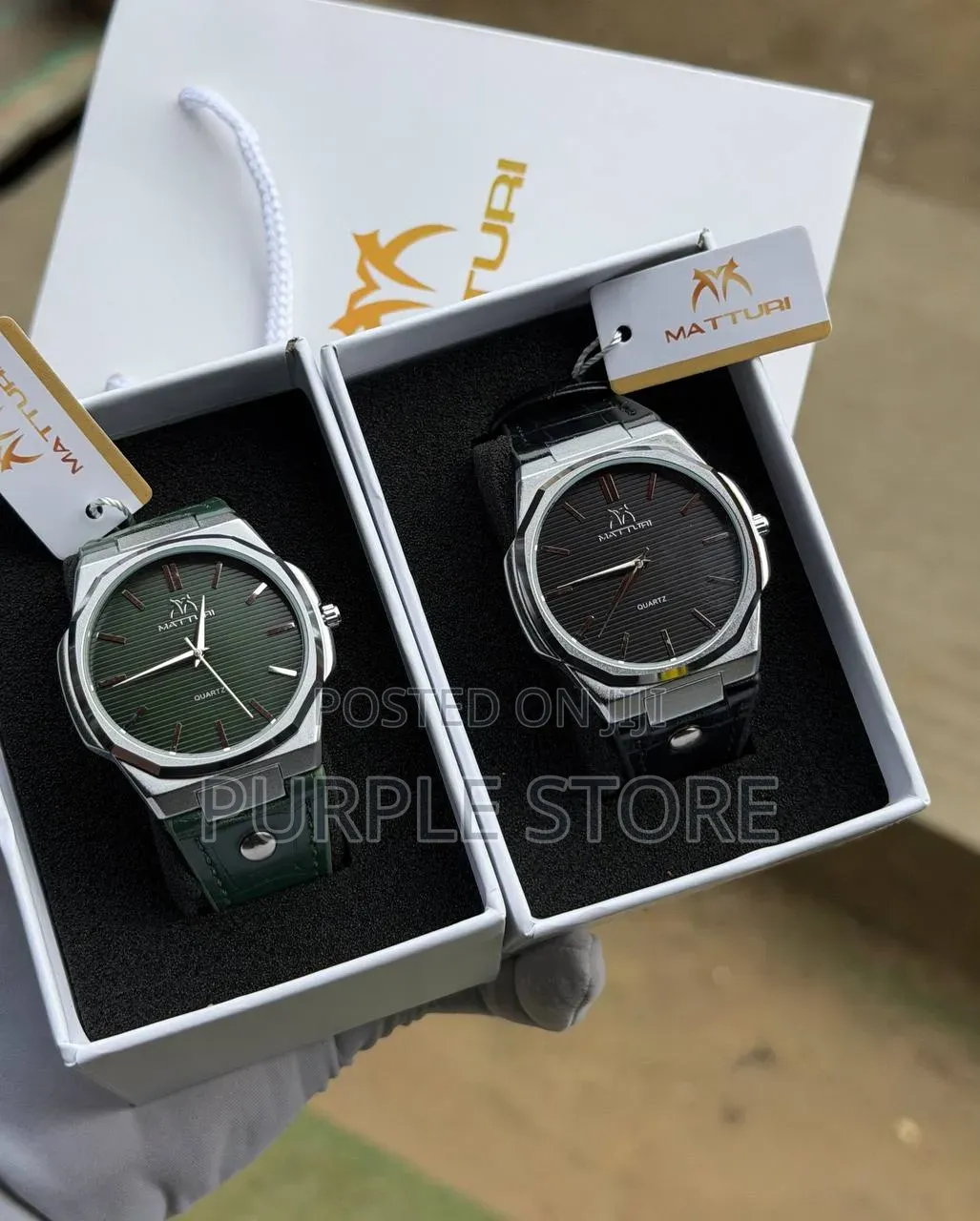 Matturi Quality Leather Wristwatches for Men