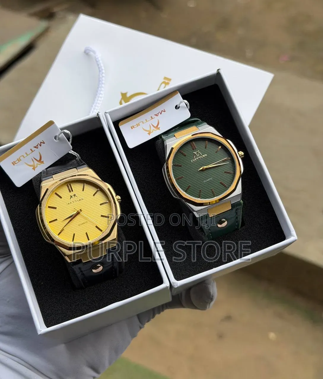 Matturi Quality Leather Wristwatches for Men