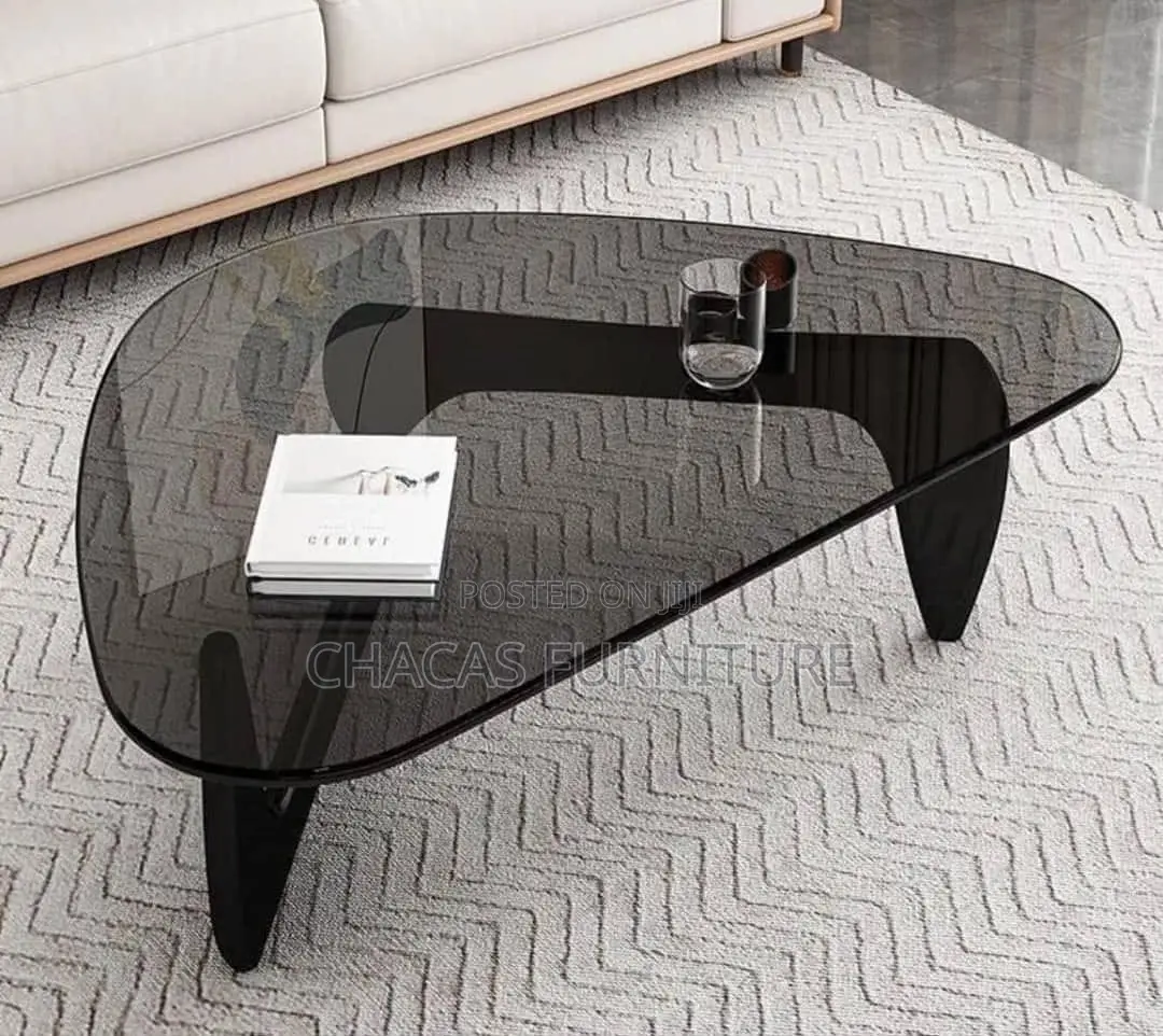 Modern Noguchi Style Glass Coffee Table -Brand New Luxury Center Table