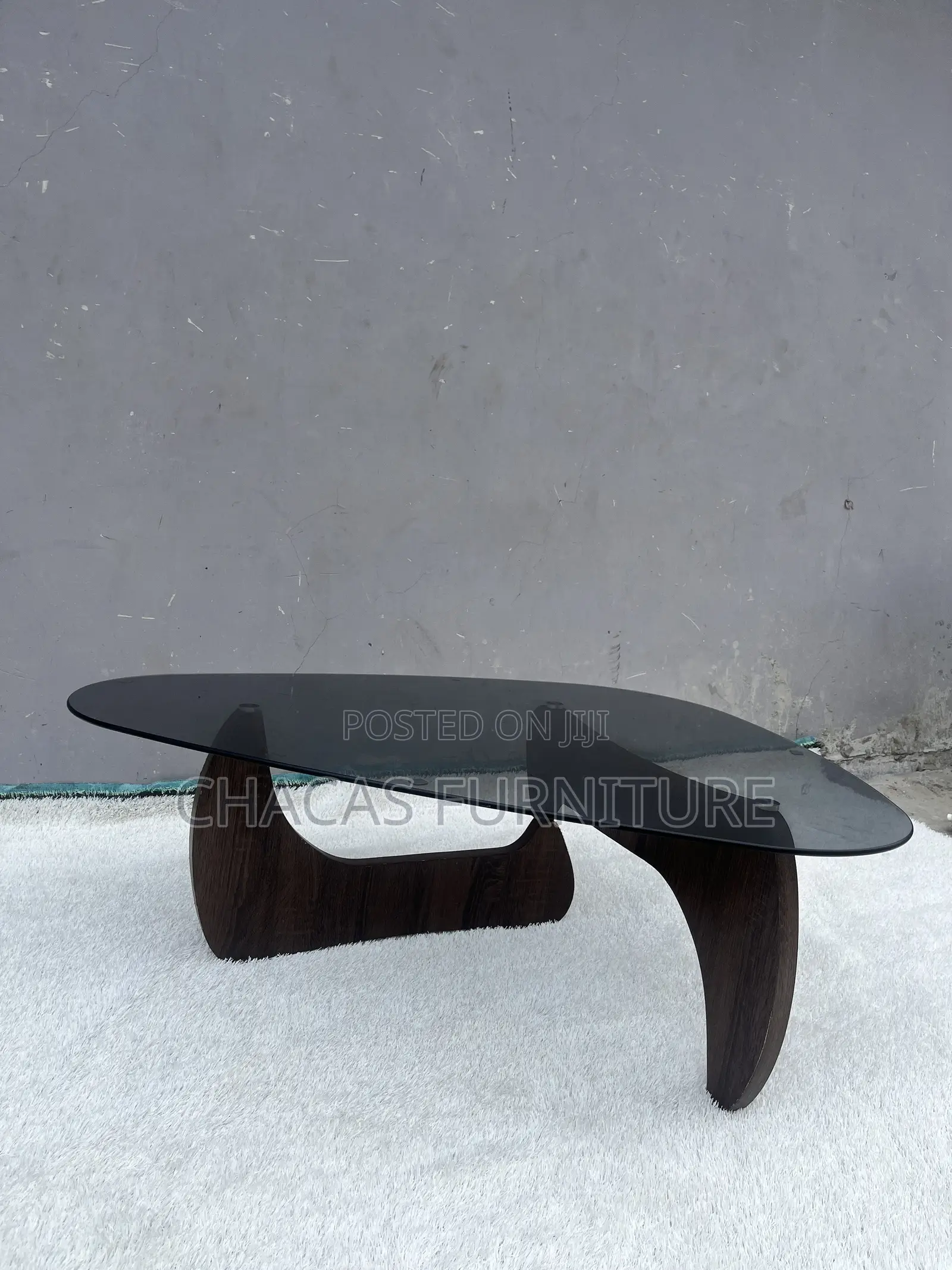 Modern Noguchi Style Glass Coffee Table -Brand New Luxury Center Table