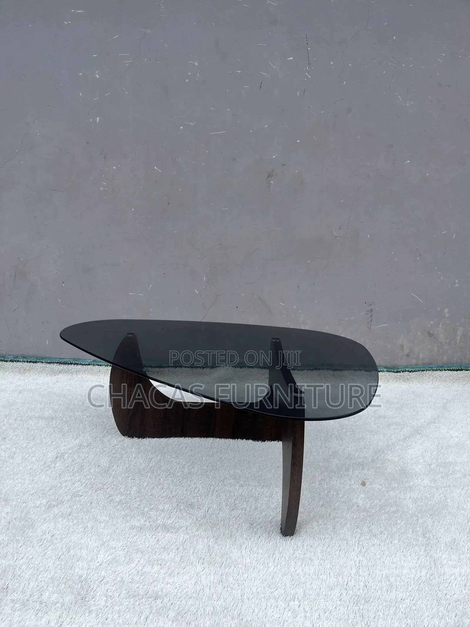 Modern Noguchi Style Glass Coffee Table -Brand New Luxury Center Table