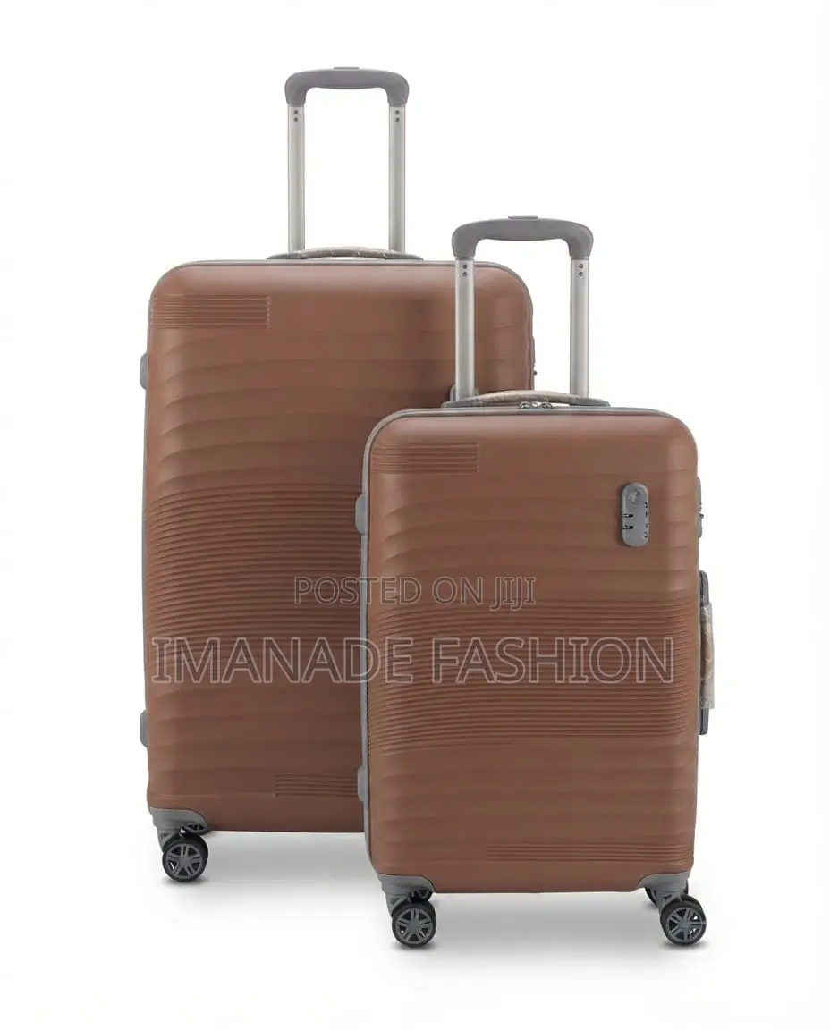 Abs Trolley Luggage Set – Brown (2 Piece)