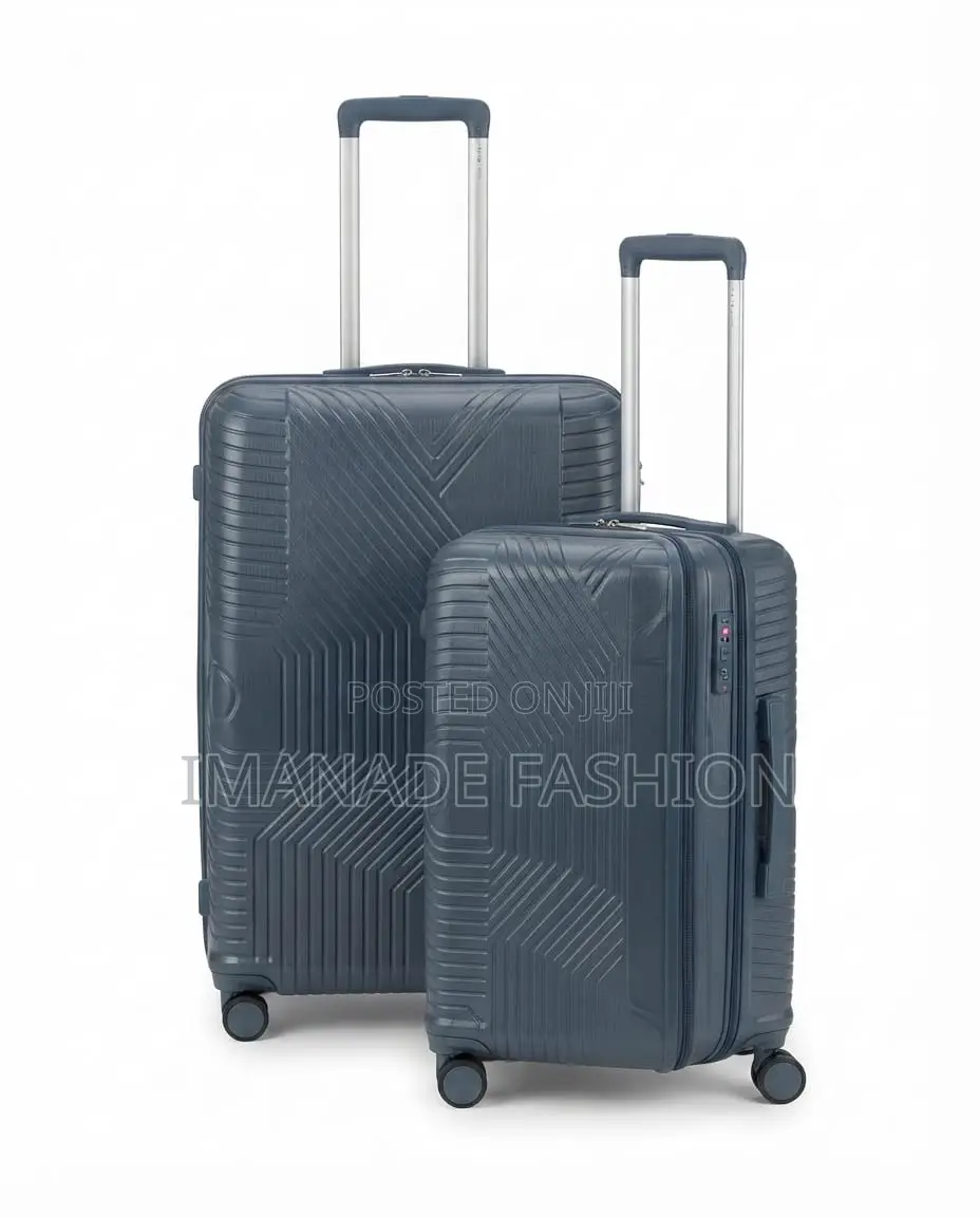 Abs Trolley Luggage Set – Brown (2 Piece)
