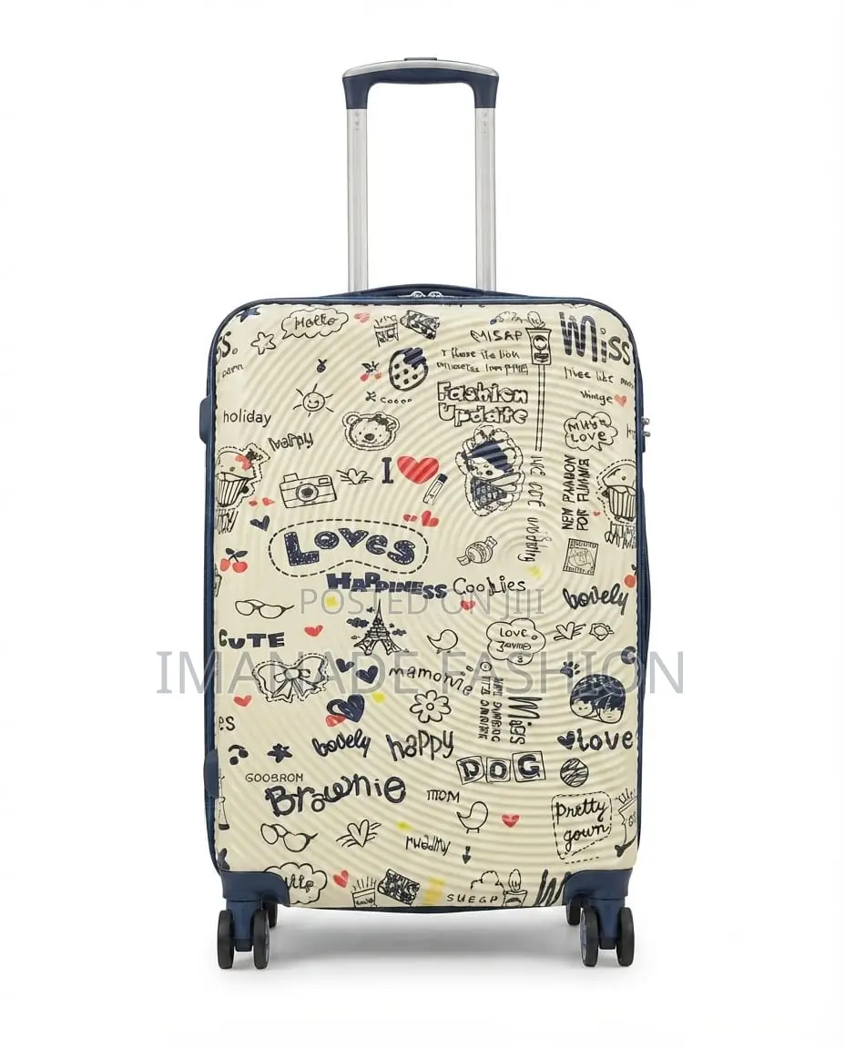Doodle Print Abs Trolley Luggage