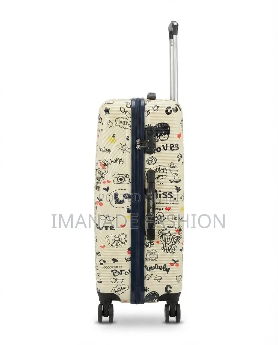 Doodle Print Abs Trolley Luggage