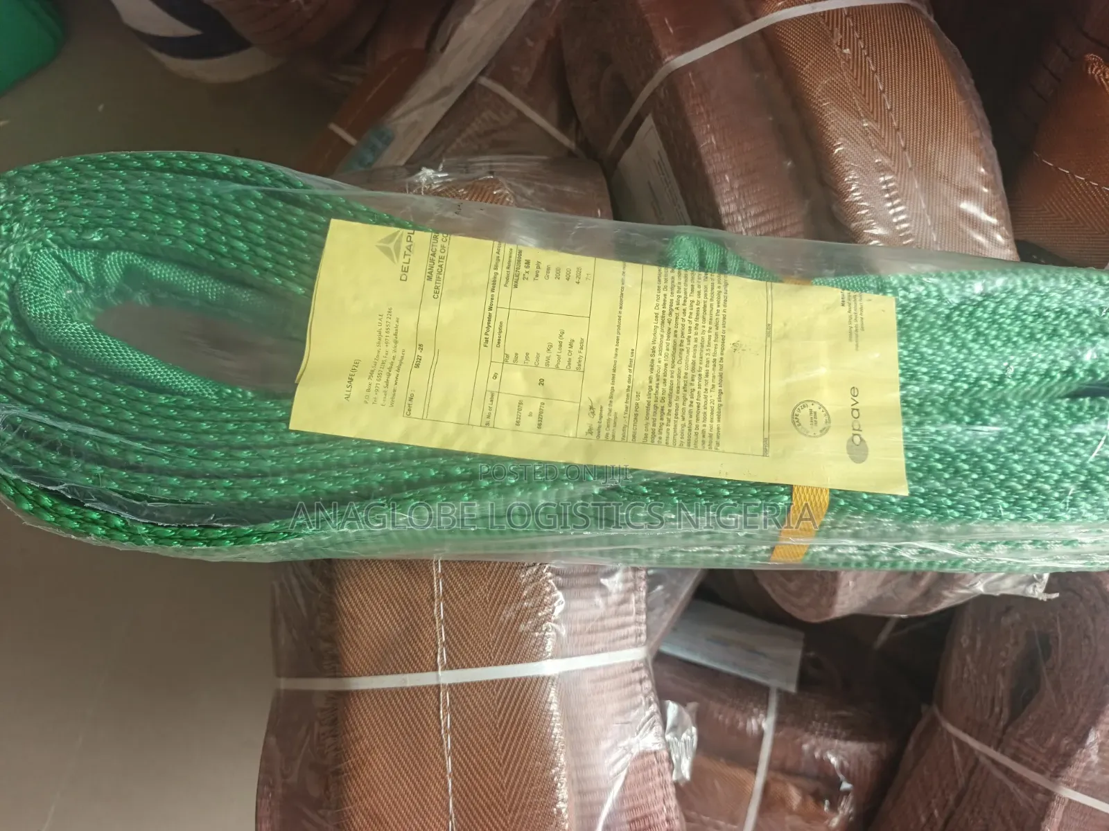 2ton X 6m Flat Polyester Woven Webbing Sling